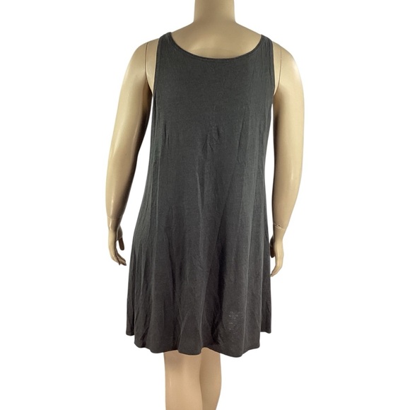 Eileen Fisher Linen Tank Dress Gray Sequin Scoop Neck Size L - Picture 5 of 7